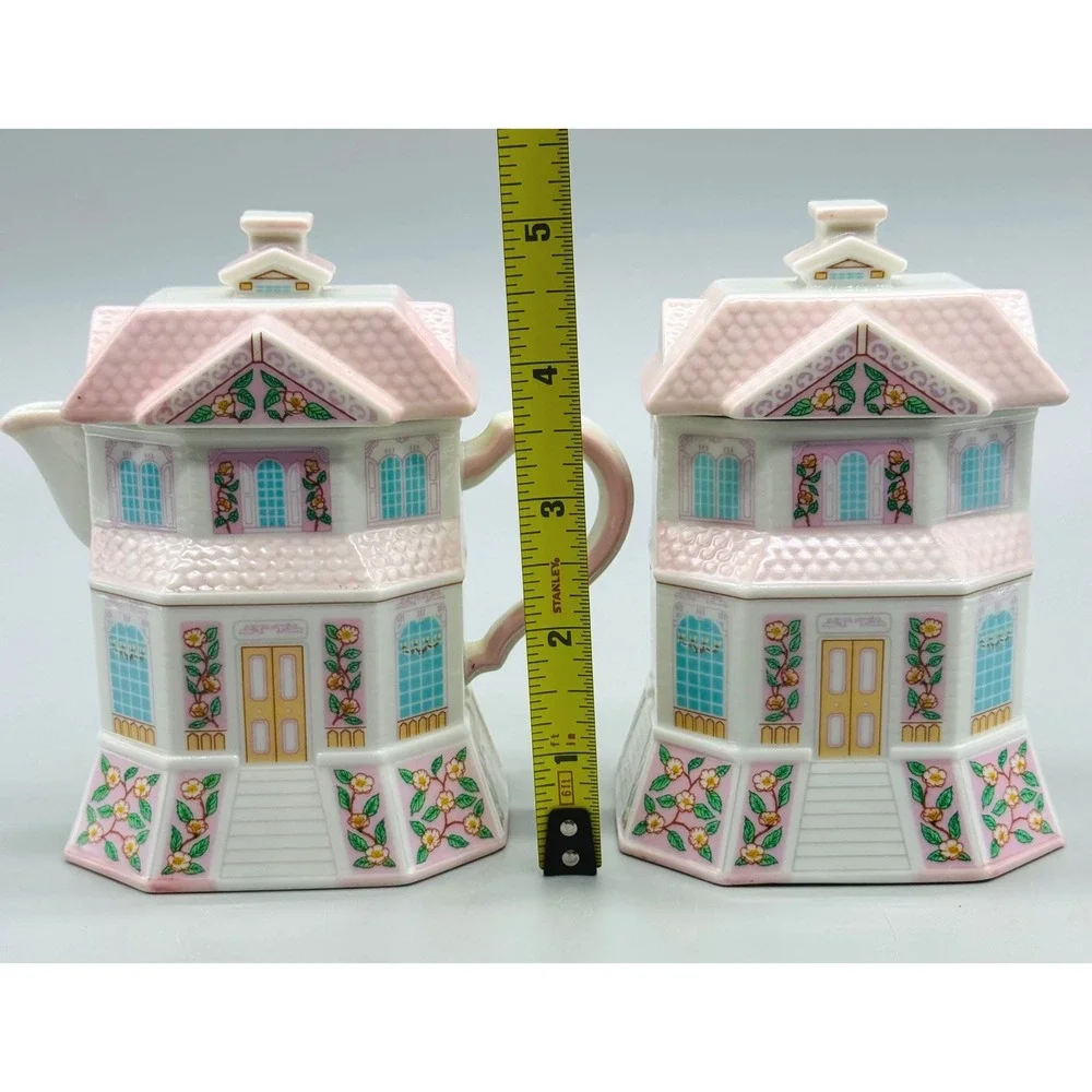 Lenox Spice Village Creamer and Confectionary Sugar Bowl Porcelain 1991